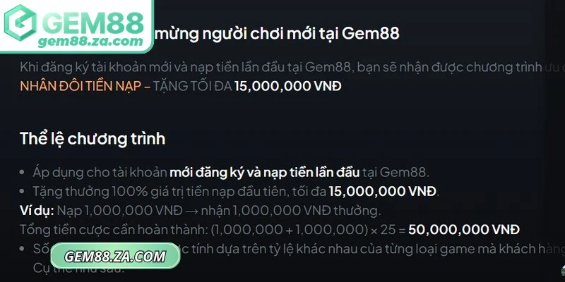 Đăng ký GEM88 thành công sẽ nhận được ưu đãi gì